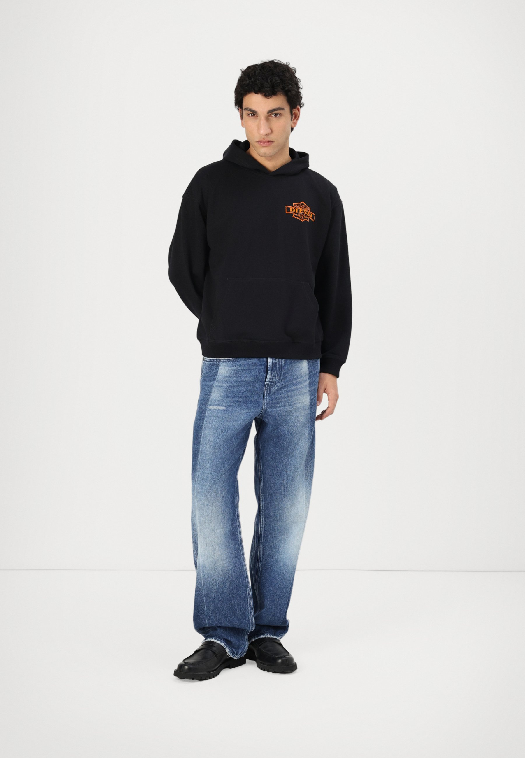 トップス DIESEL LAYERED OVERHOODIE sizeXS Diesel BOXT HOOD - Hoodie - black - Zalando.co.uk