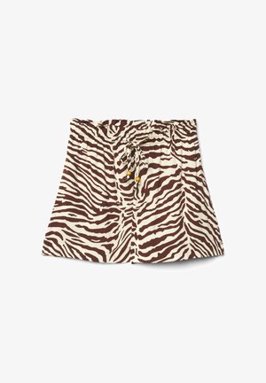 Terranova, SHORTS MORBIDO CON STAMPA ZEBRATA E COULISSE - Shorts - var marrone