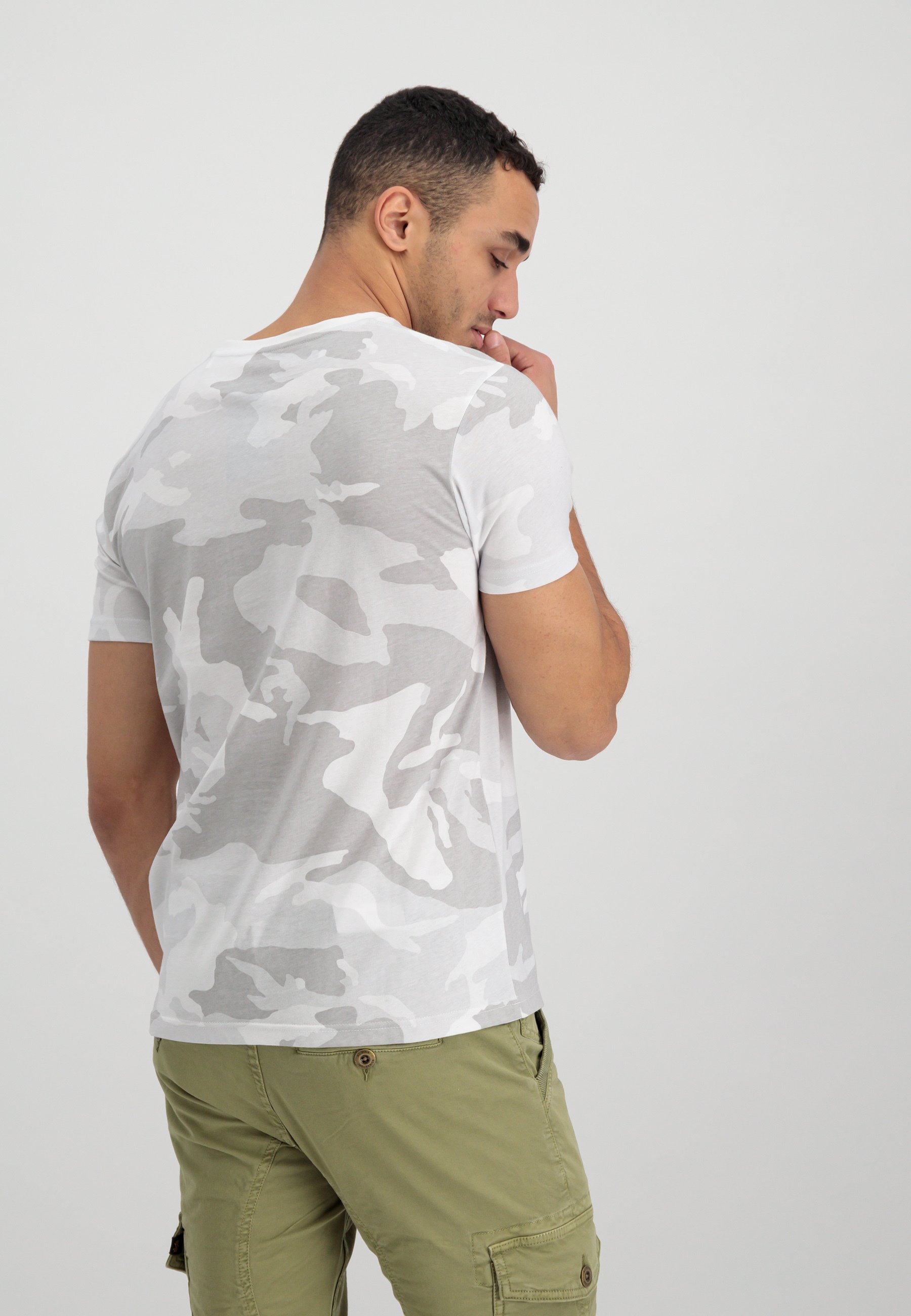 Alpha Industries CAMO - Print T-shirt - white camo/white