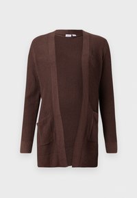 BELLA OPEN THIRD - Cardigan - dark brown