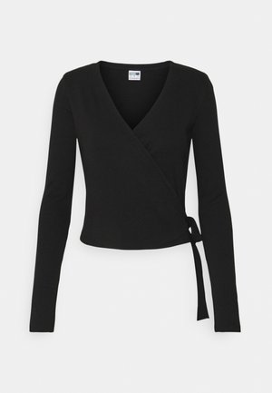 CLASSICS LONGSLEEVE WRAP - Chaqueta de punto - black