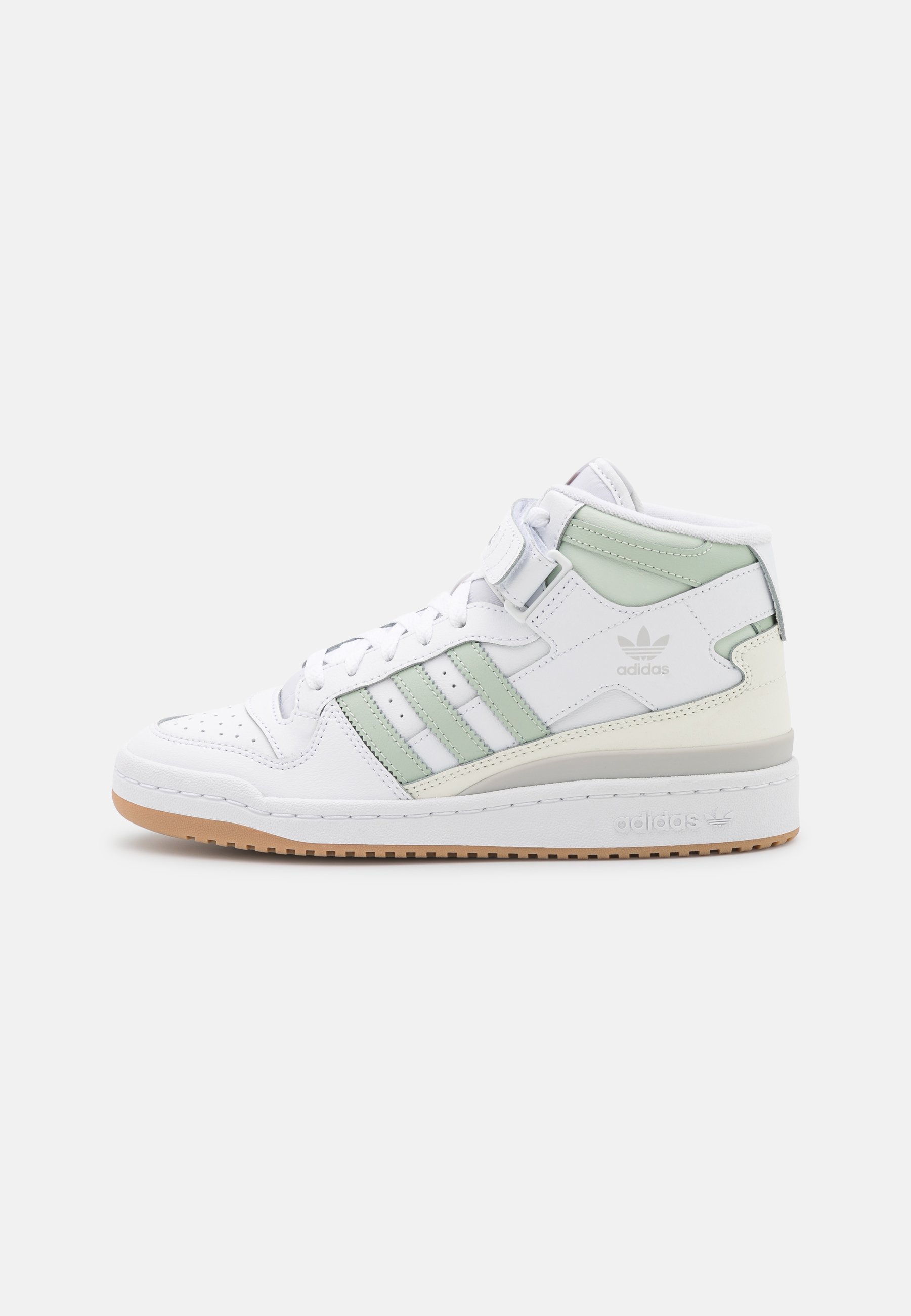 adidas forum mid cloud white green