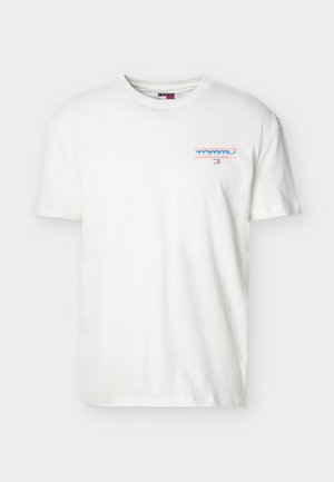 Tommy Jeans, LOGO JERSEY CREW NECK T-SHIRT - Tričko s potlačou - ecru