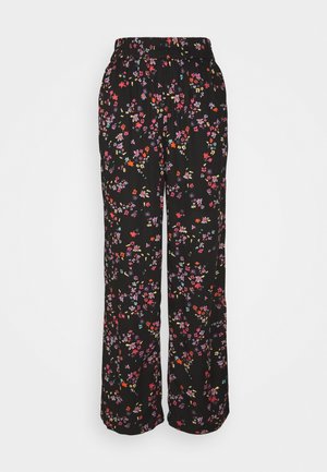 PCLALA WIDE PANTS - Pantaloni - black