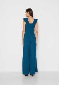 WAL G. LEAH RUFFLE WIDE LEG - Overal - dark teal blue