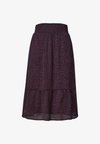 MIDIROCK AUS CHIFFON MIT VOLANT - Jupe trapèze - rustic rouge
