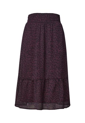 Street One, MIDIROCK AUS CHIFFON MIT VOLANT - A-lijn rok - rustic rouge