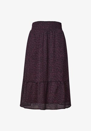 Street One, MIDIROCK AUS CHIFFON MIT VOLANT - A-lijn rok - rustic rouge