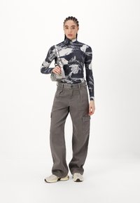 G-STAR PRINTED MOCK SLIM FIT  - Μπλούζα με μακριά μανίκια - black liquid