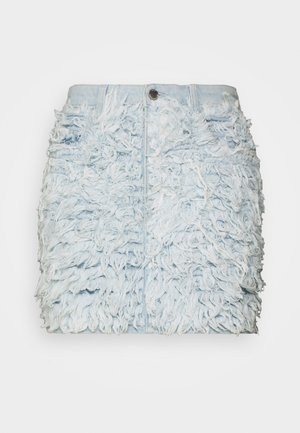 DL1961 ASRA SKIRT MINI - Suknja A kroja - denim fur