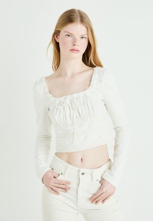 SCARLET SMOCKED  - Ilgarankovis viršutinės dalies drabužis - clean ivory