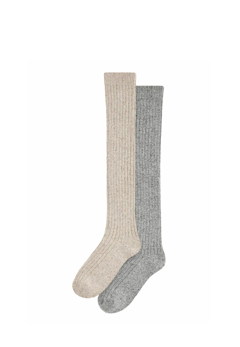Next 2 PACK - REGULAR FIT - Kojinės iki kelių - grey cream