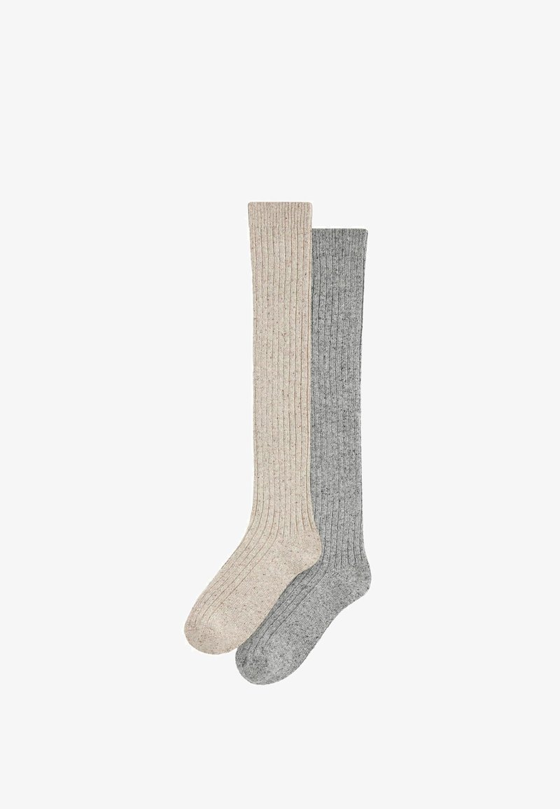 Next 2 PACK - REGULAR FIT - Kojinės iki kelių - grey cream