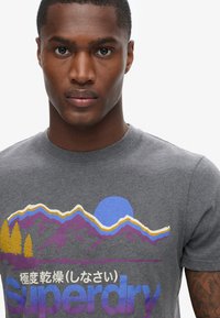 Superdry & Co GREAT OUTDOORS GRAPHIC - T-shirts print - granite grey marl