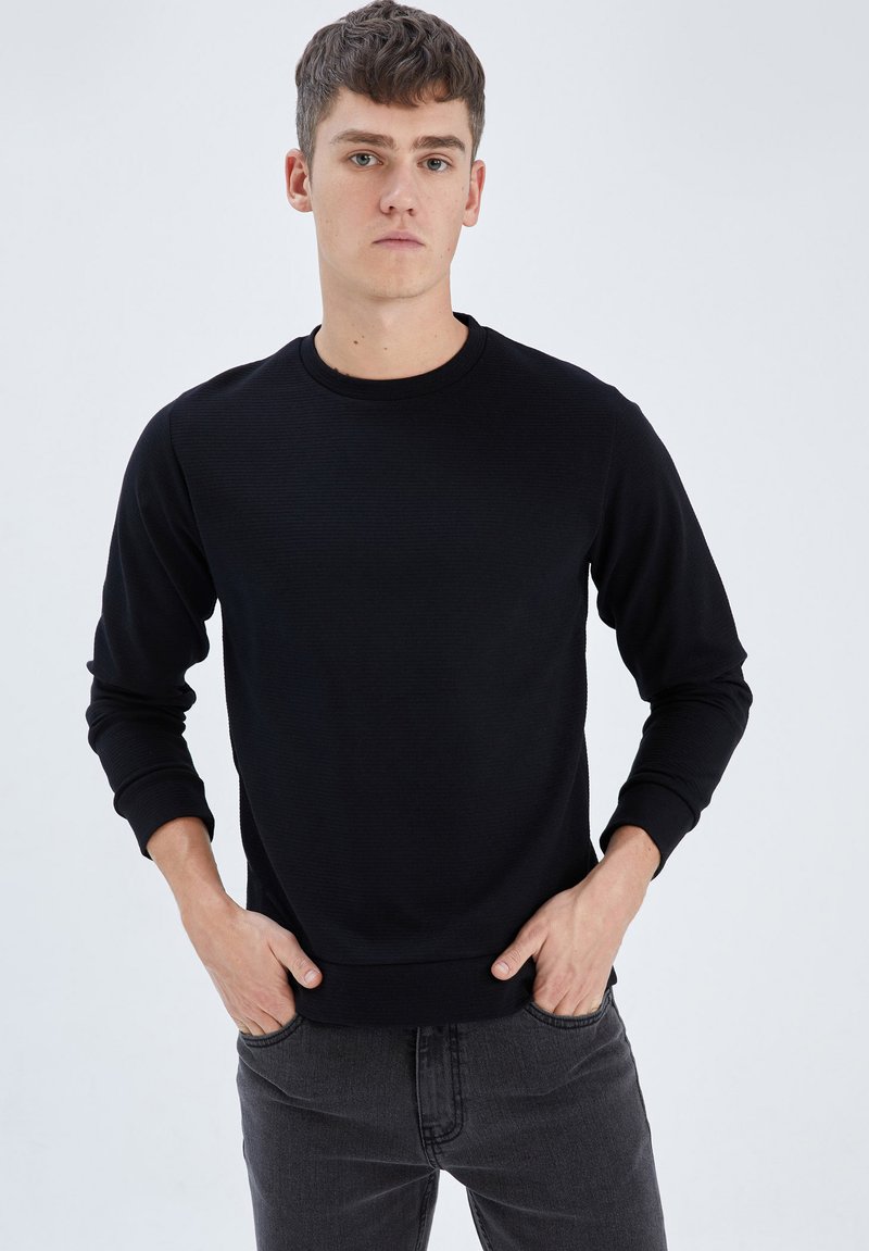 Sudadera DeFacto Para Mujer - Jersey Cuello Redondo Manga Larga Algodón