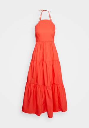 TIE HALTER DRESS - Vestido informal - neon coral