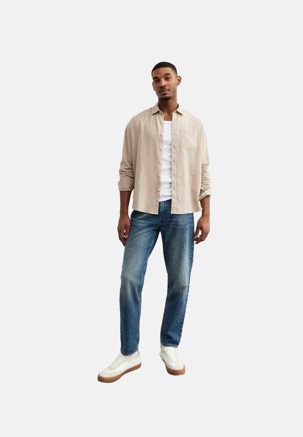 RELAXED LINEN BLEND - Hemd - stone