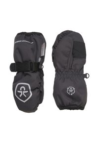 Pilki neperšlampami pirštinės su elastinėmis rankogaliais, reguliuojama juostele ir atspindinčiais logotipais. Turi tekstūruotą paviršių ir siūlių neturinčią konstrukciją, skirtą šilumai.