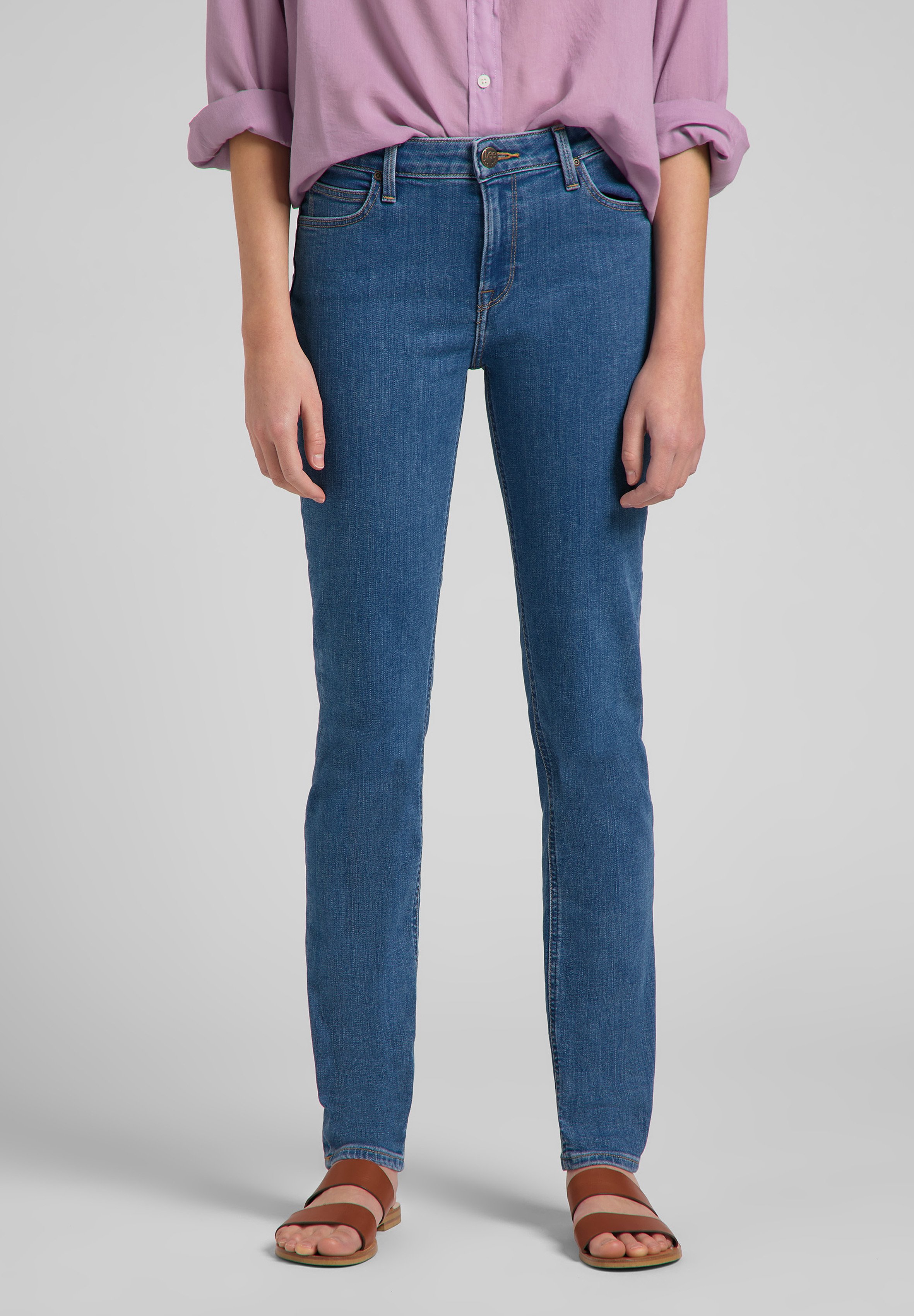 Lee ELLY - Slim fit jeans - mid lexi/blue denim - Zalando.de