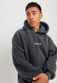 Jack & Jones JORVESTERBRO HOOD - Fleece jumper - asphalt