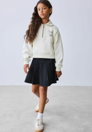 Baker by Ted Baker, 2 PIECE COLLARED SWEAT TOP & PLEATED SKIRT SET - Faltenrock - cream