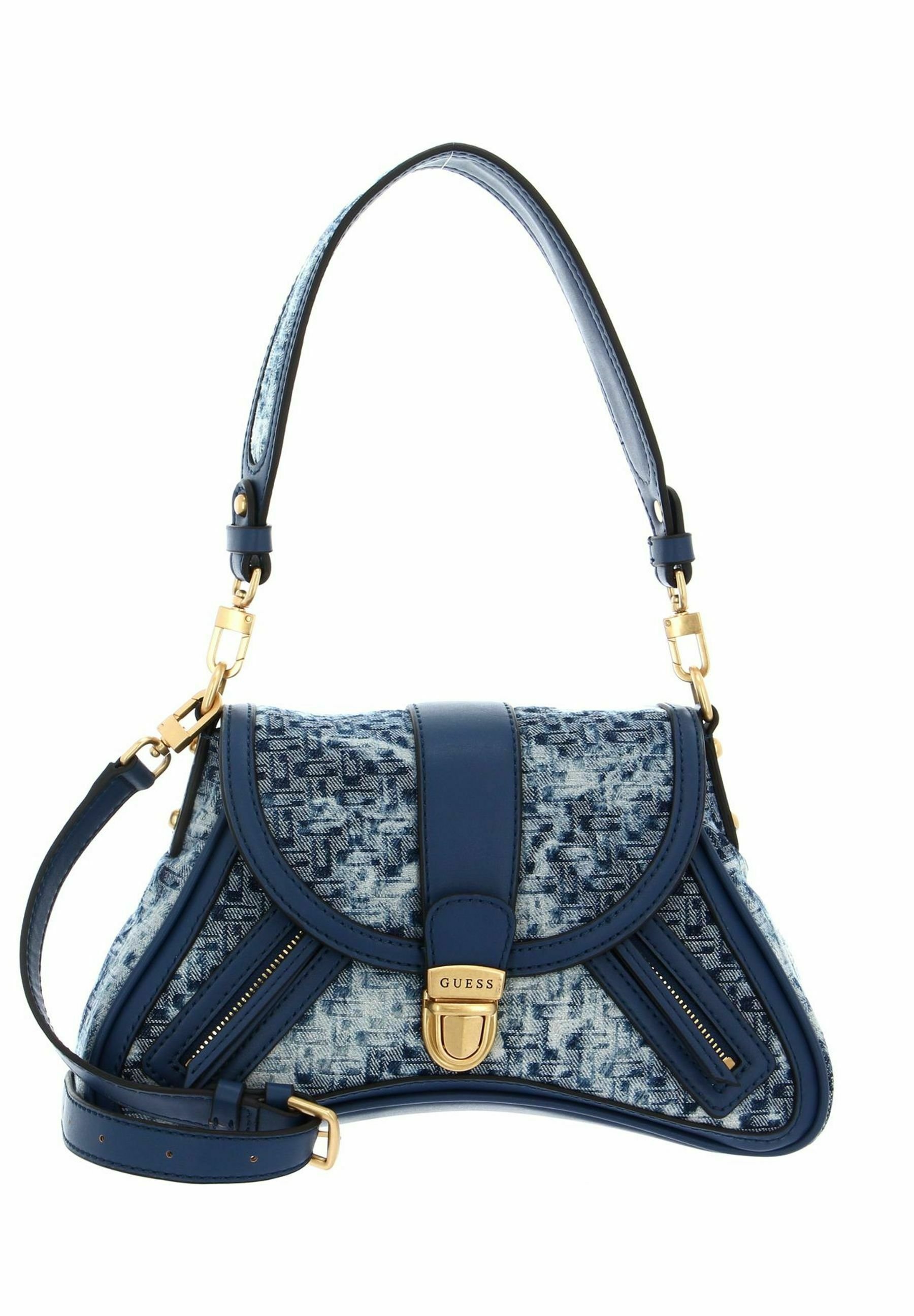 Guess BELLE VINTAGE FLAP - Handtasche - denim logo/blau - Zalando.de