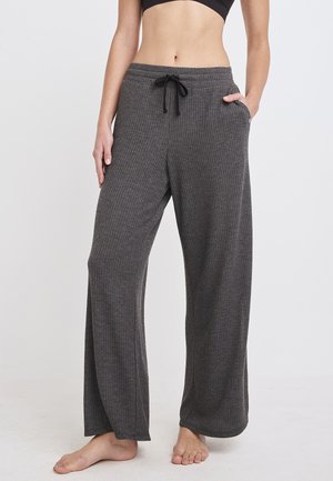 BRUSHED WAFFLE SLEEP - Pyjamabroek - black heather