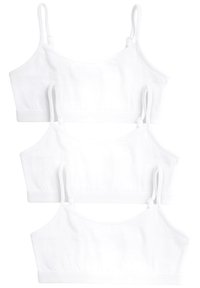 Next - 3 PACK STRAPPY CROP OLDER - Top - white Miniatuurafbeelding 1