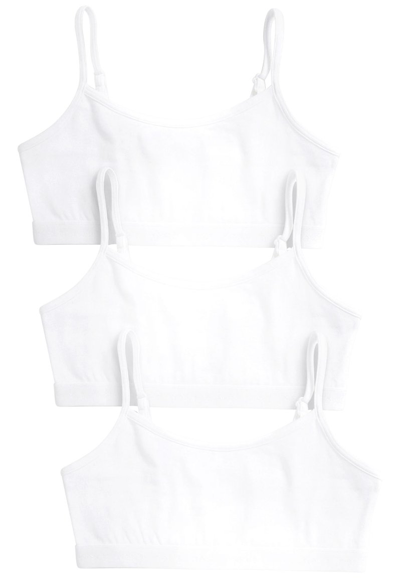 Next - 3 PACK STRAPPY CROP OLDER - Top - white, Vergroten