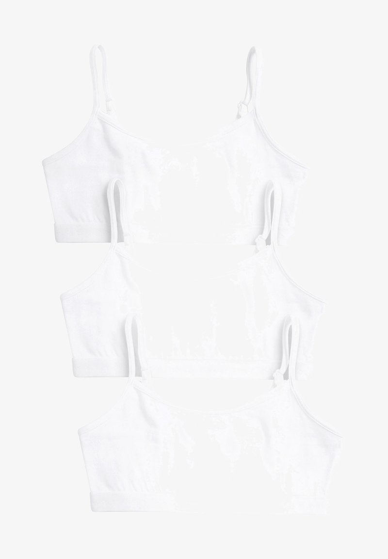Next 3 PACK STRAPPY CROP OLDER - Formujúca podprsenka - white
