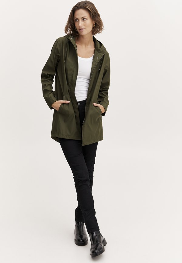FRRAINFALL - Short coat - olive night3