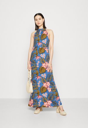 VILA VIMAYA HALTER NECK ANKLE DRESS - Maksikleit - federal blue/tropical