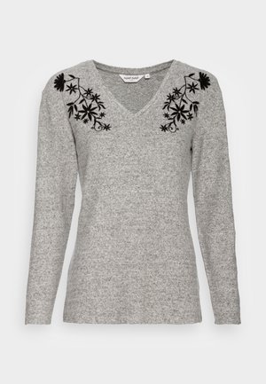 Langærmet T-shirt - mottled grey