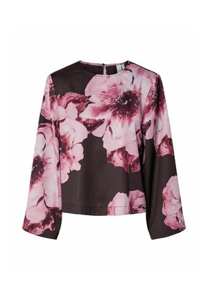 YAS, TOP YASARLENE LS - Blouse - mottled brown