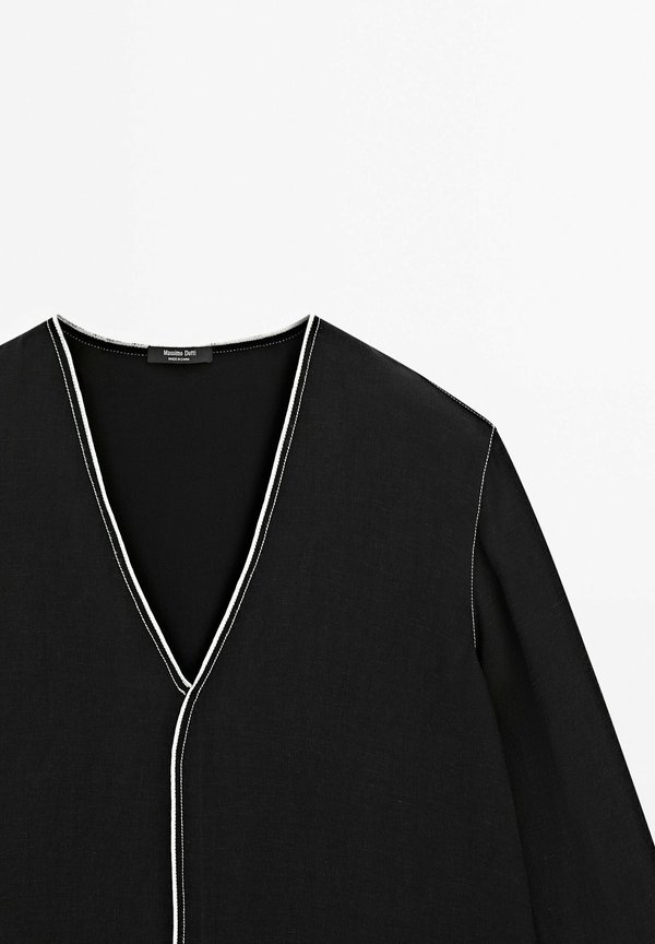 FLOWING WITH CONTRAST TOPSTITCHING - Blouse3