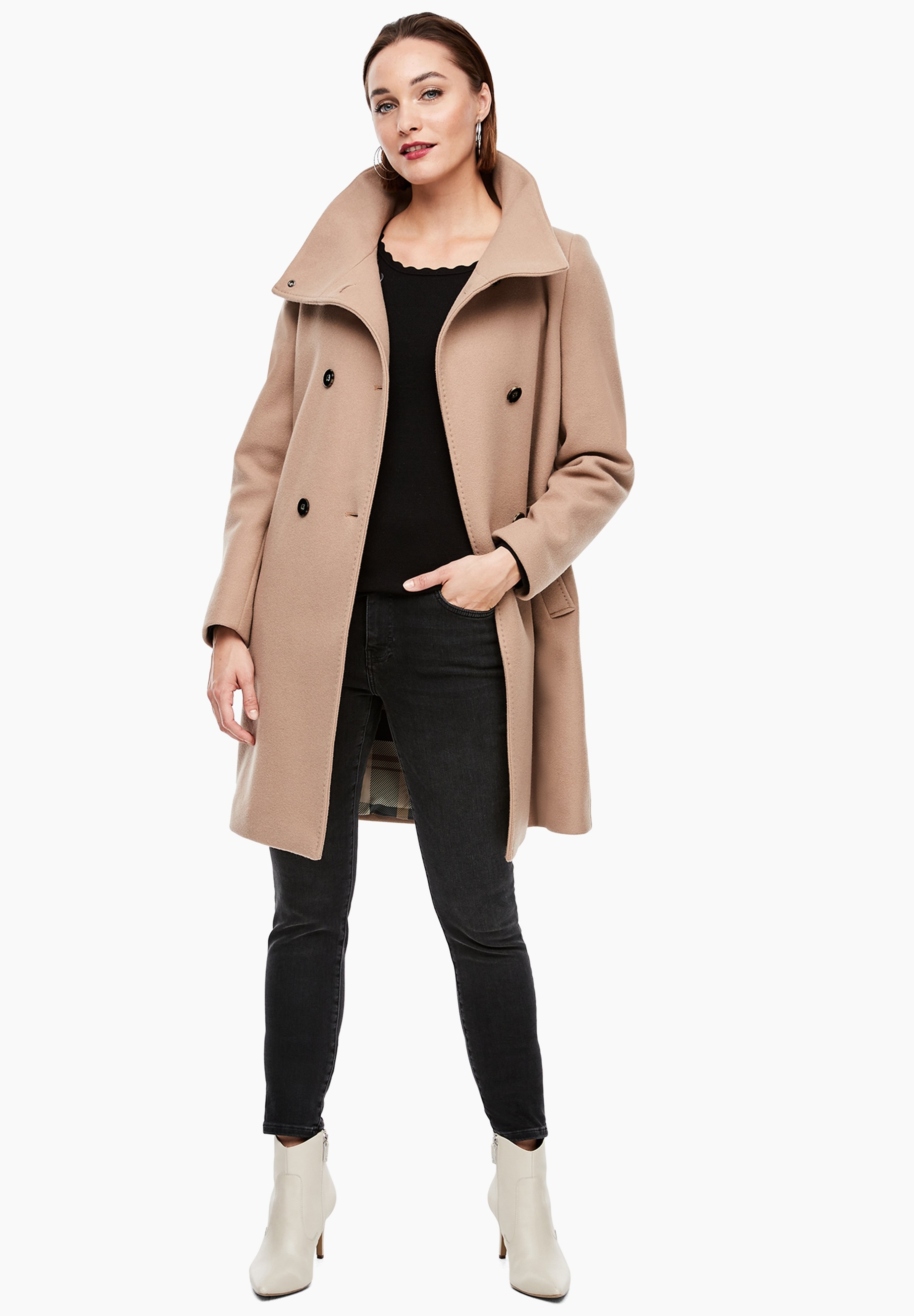 s oliver damen mantel beige