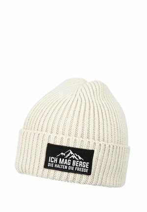 MIT PATCH SPRUCH ICH MAG BERGE AUFDRUCK LUSTIG - Beanie - beige