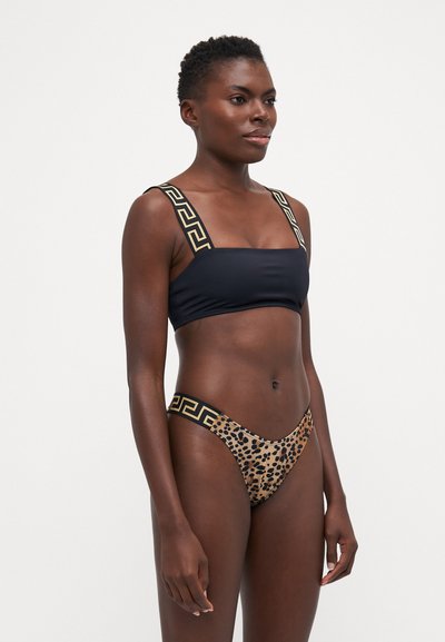 Versace SWIM SLIP VITA LEOPARD ALL OVER PRINT - Spodní díl bikin - natural/black/gold