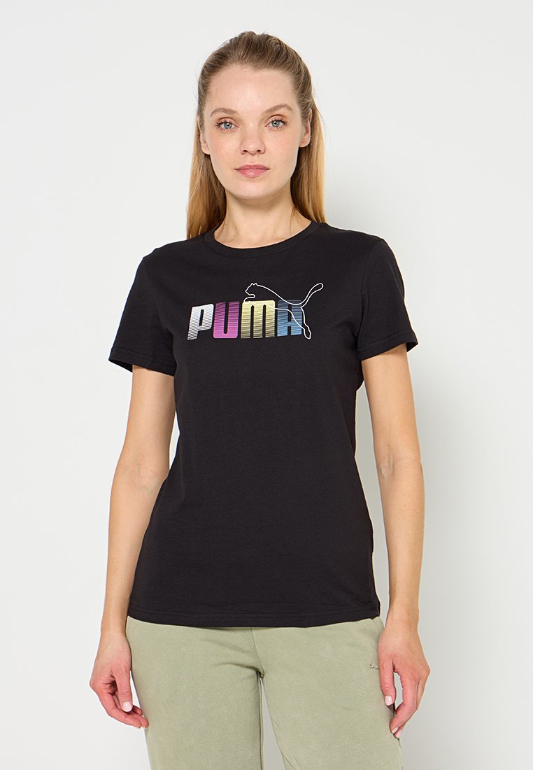 Puma T-shirt print zwart