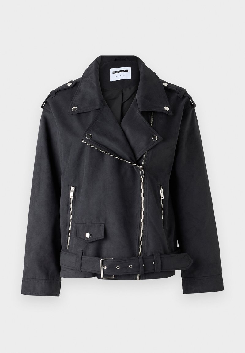 Noisy May Imitatieleren jas zwart