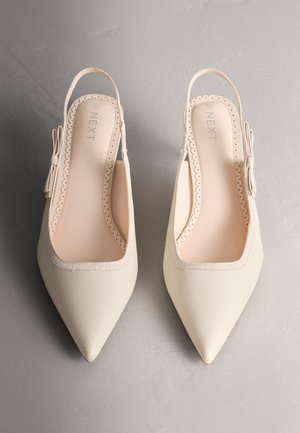 Next, REGULAR FIT - FOREVER COMFORT POINT TOE BOW SLINGBACK HEELS  . - Escarpins - ivory