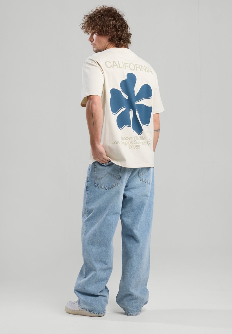 America Today ERWYN - Camiseta estampada - ecru