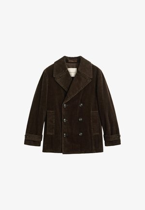 GANT, GANT CORDUROY PEACOAT - Short coat - black brown