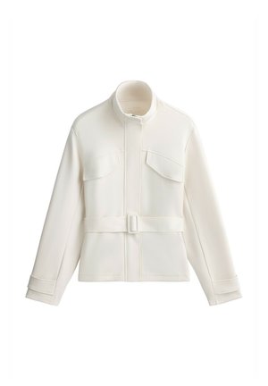 OYSHO, BELTED JACKET WITH POCKETS - Veste légère - pale ecru