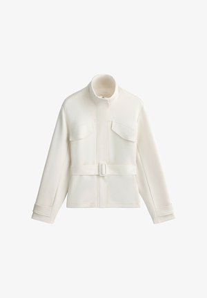 OYSHO, BELTED JACKET WITH POCKETS - Veste légère - pale ecru