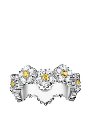 LOVELY DAISY - Ring - silberfarben/weiß,/gold-coloured
