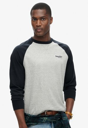 ESSENTIAL LOGO - Long sleeved top - grey fleck marl eclipse navy