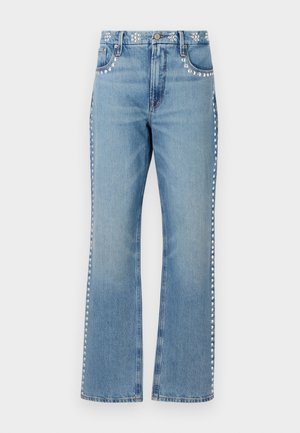 Good American GOOD ICON STUDDED  - Jean droit - indigo
