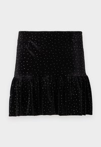 NMCAINS SHORT STONE PEPLUM SKIRT - Minissaia - black