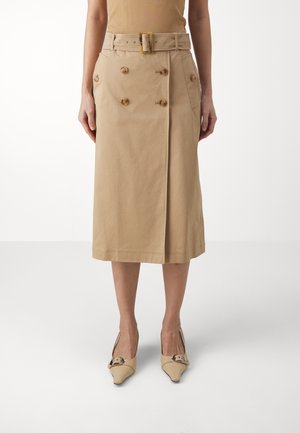 Falda cruzada - camel